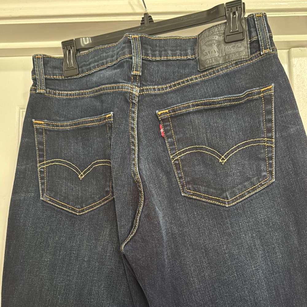 Levi's 511 Blue Straight Jeans with Vintage Wash W33 L30